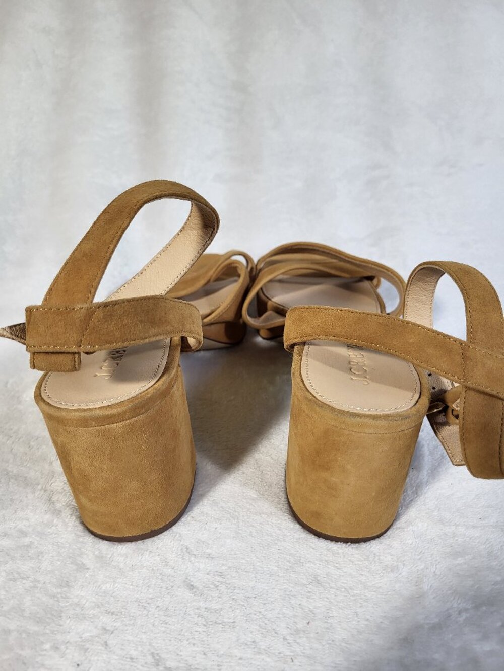 J.Crew Women's Criss-Cross Suede Platform Heels Sandals Size 9.5 - Picture 6 of 9